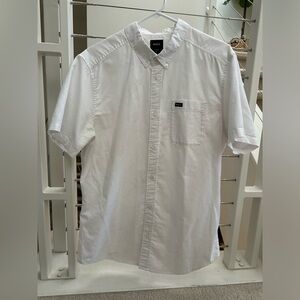 RVCA white button up men’s L
